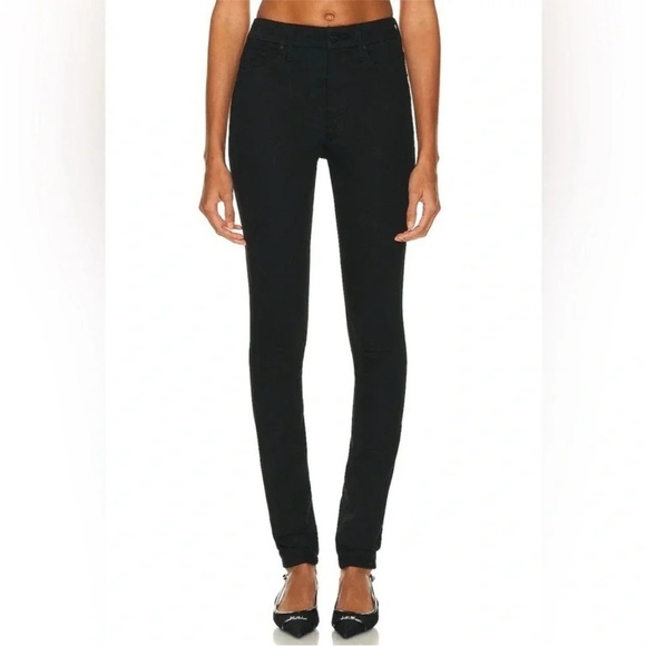 New! Mother The High Waisted Looker Skimp In Lasting Impression Black Jeans - Picture 3 of 8
